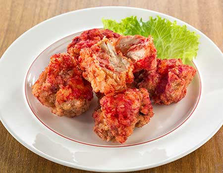 さっぱり紅色唐揚げ