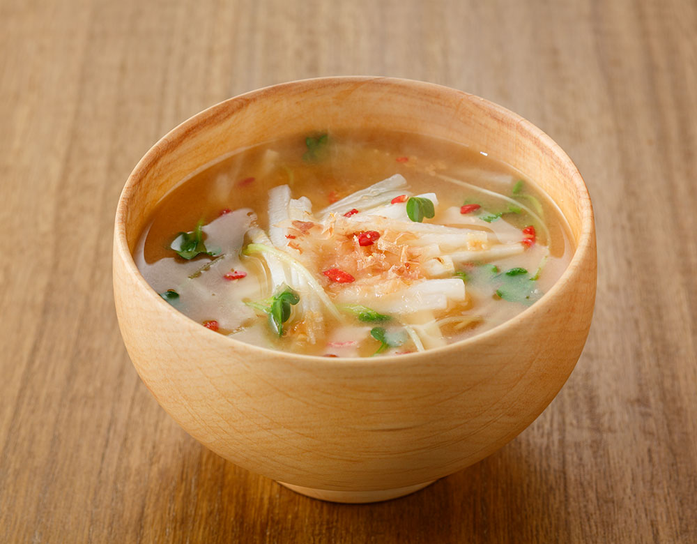 だし汁いらず　長いもの即席味噌汁